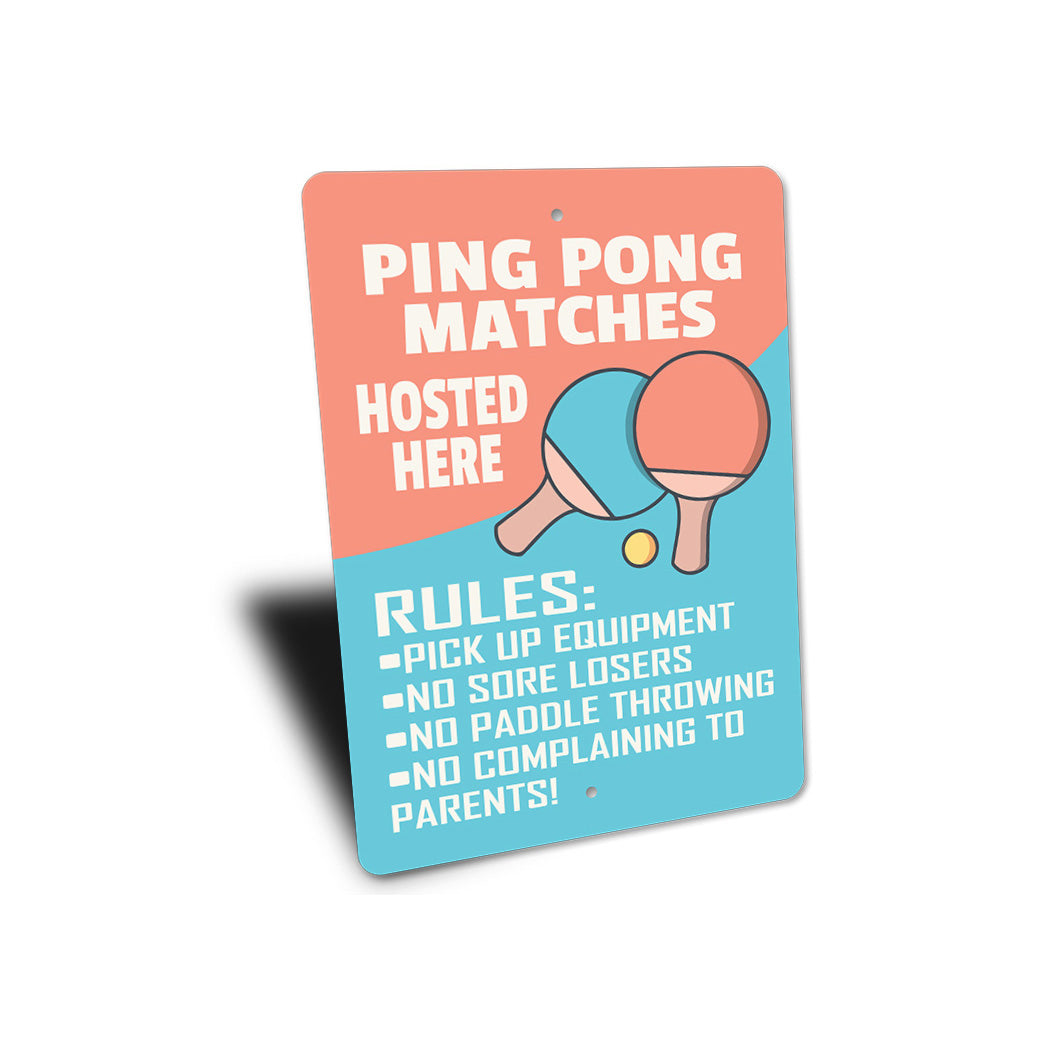 Ping Pong Rule Sign Sign