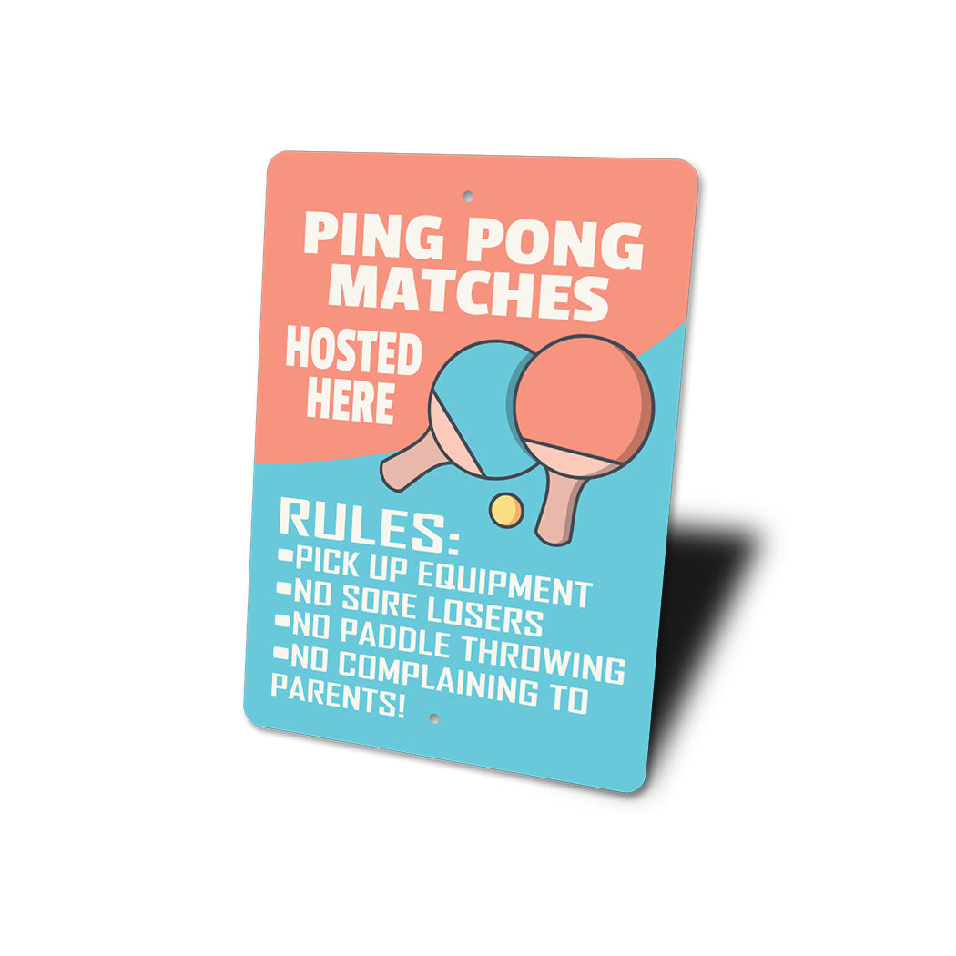 Ping Pong Rule Sign Sign