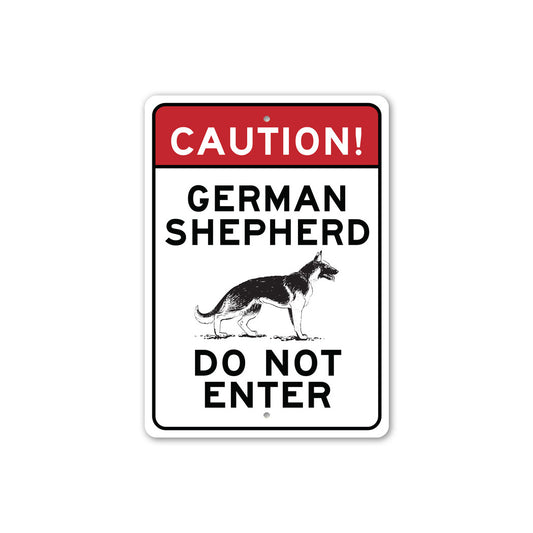 Caution German Shepherd Sign