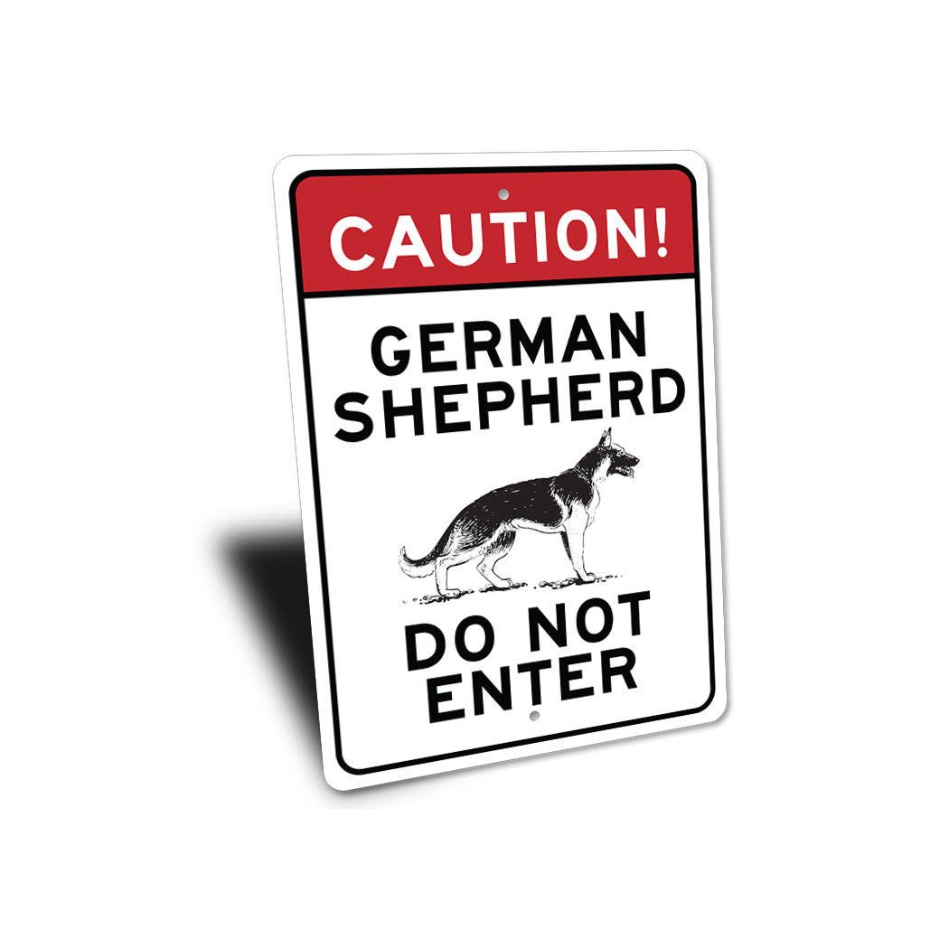 Caution German Shepherd Sign