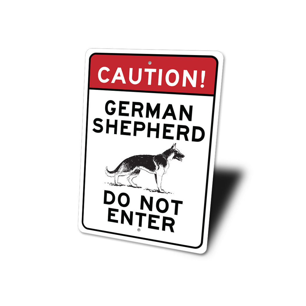 Caution German Shepherd Sign