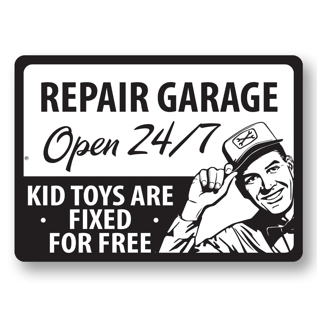 Repair Garage Fixing Toys Sign