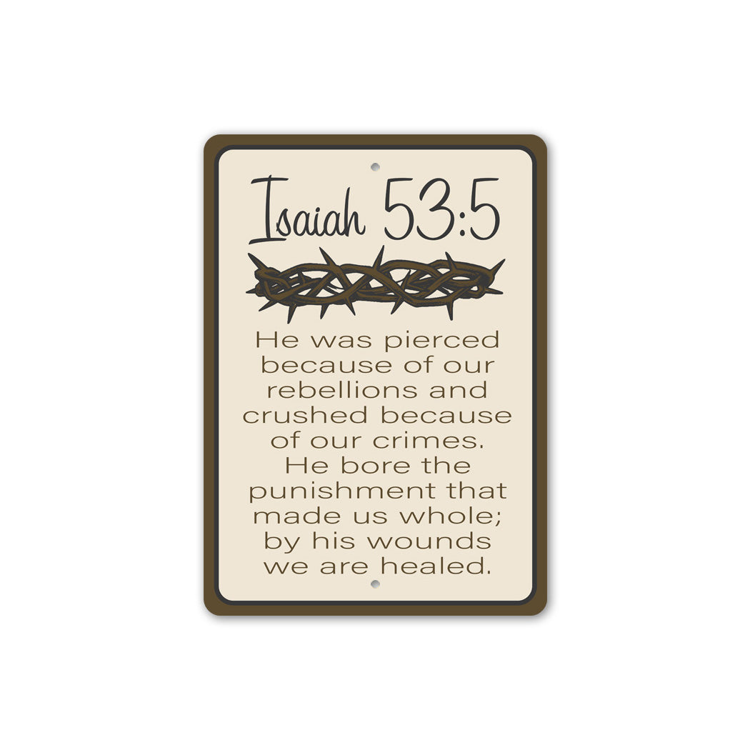 Jesus Thorn Corwn Scripture Sign