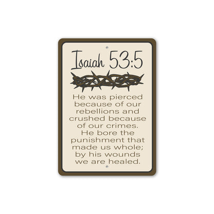 Jesus Thorn Corwn Scripture Sign