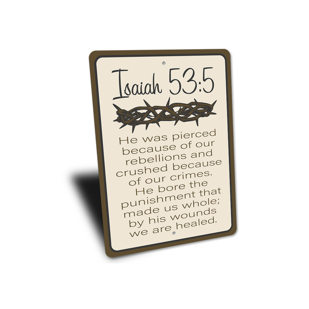 Jesus Thorn Corwn Scripture Sign