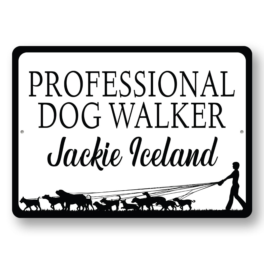 Professional Dog Walker Sign