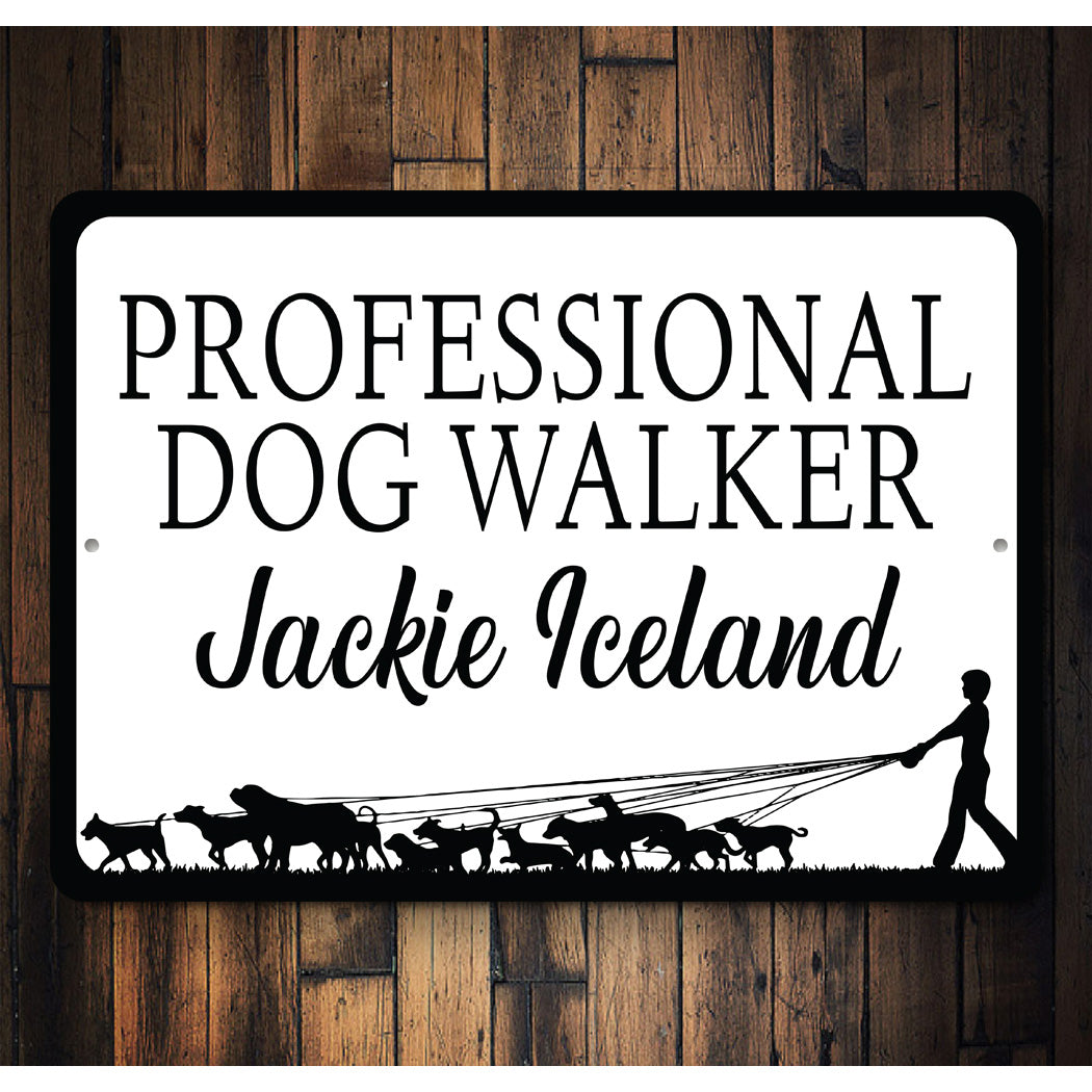 Professional Dog Walker Sign