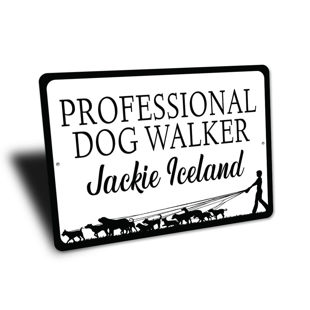 Professional Dog Walker Sign