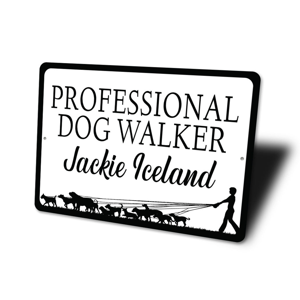 Professional Dog Walker Sign