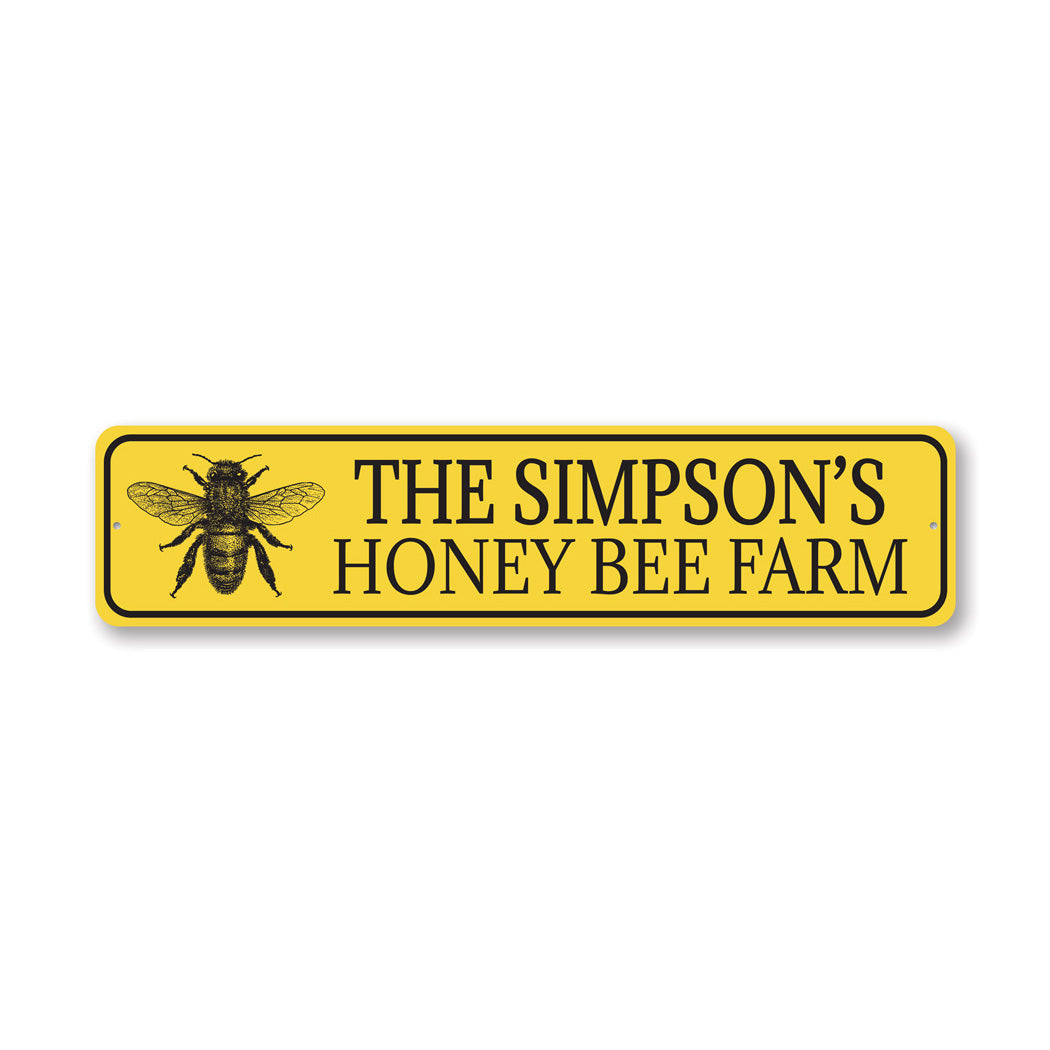 Honey Bee Farm Metal Sign