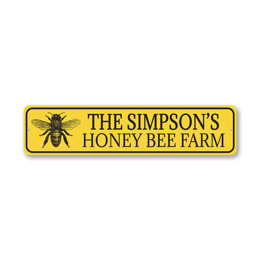 Honey Bee Farm Metal Sign