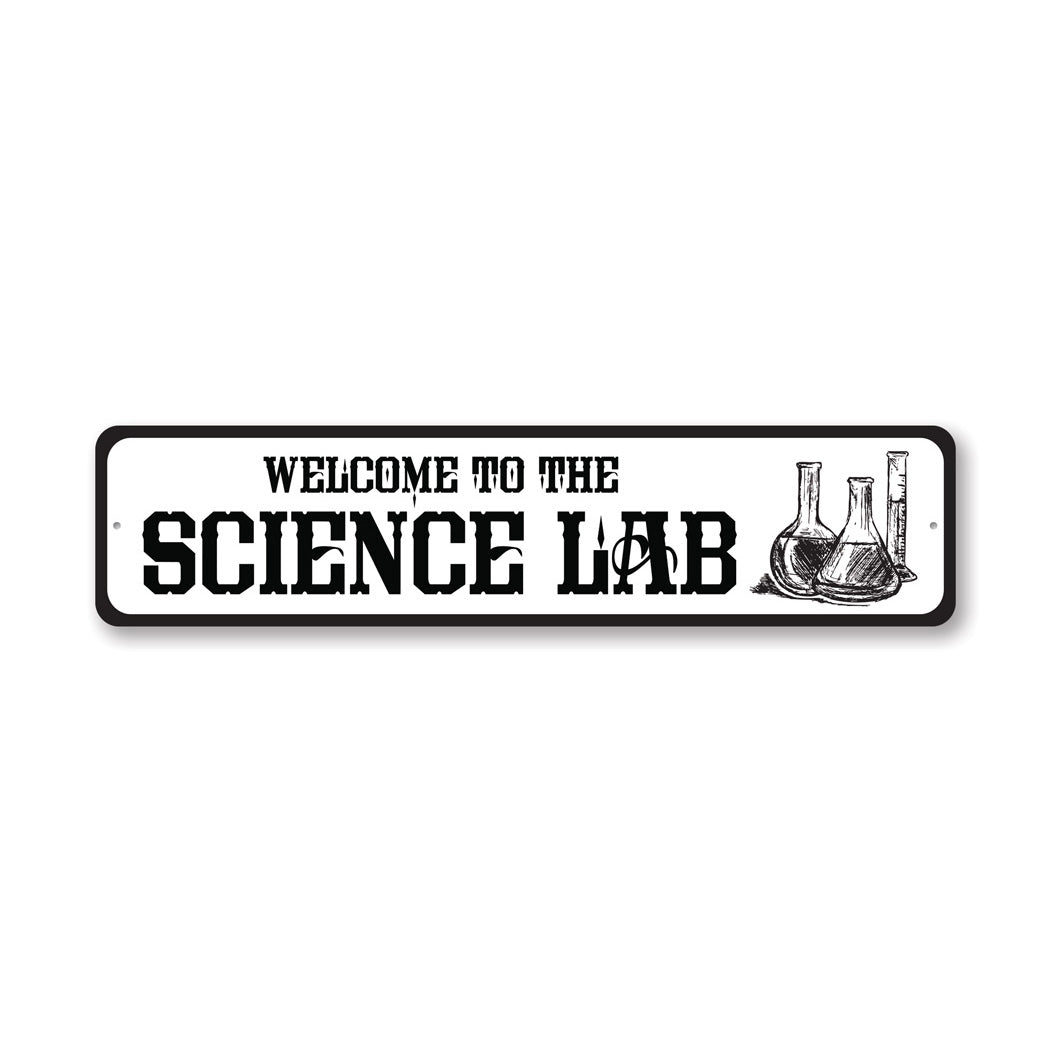 Vintage Science Lab Metal Sign