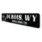 Small Town Population Western Sign