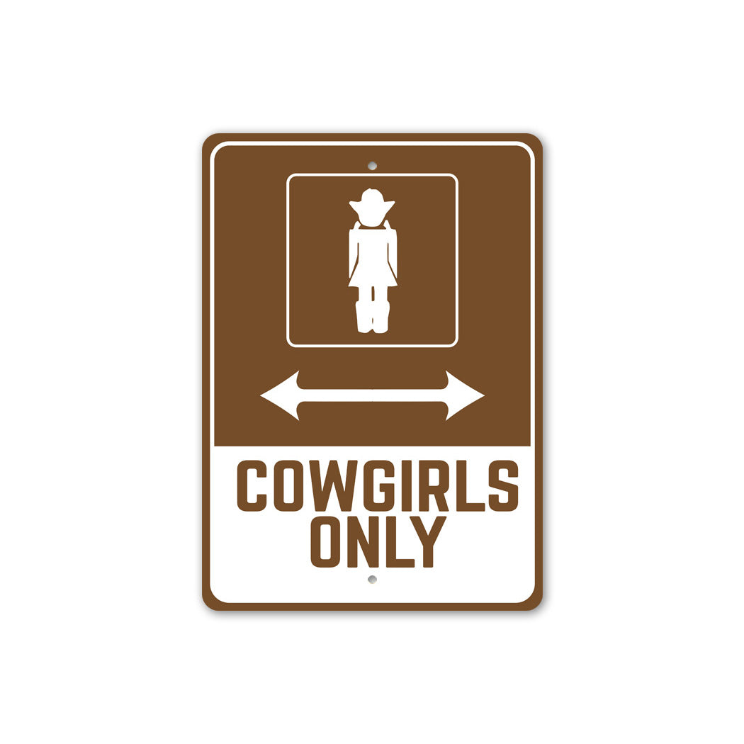 Cowgirl Parking Sign