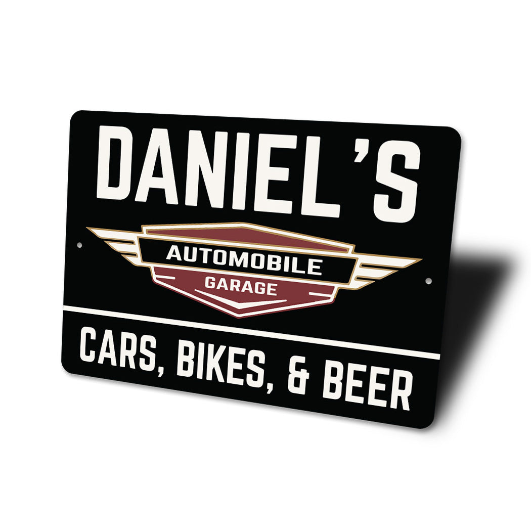Custom Car And Bike Garage Sign