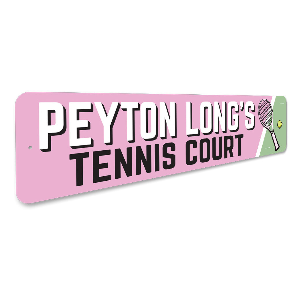 Custom Tennis Court Sign