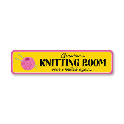 Oops I Knitted Again Metal Sign