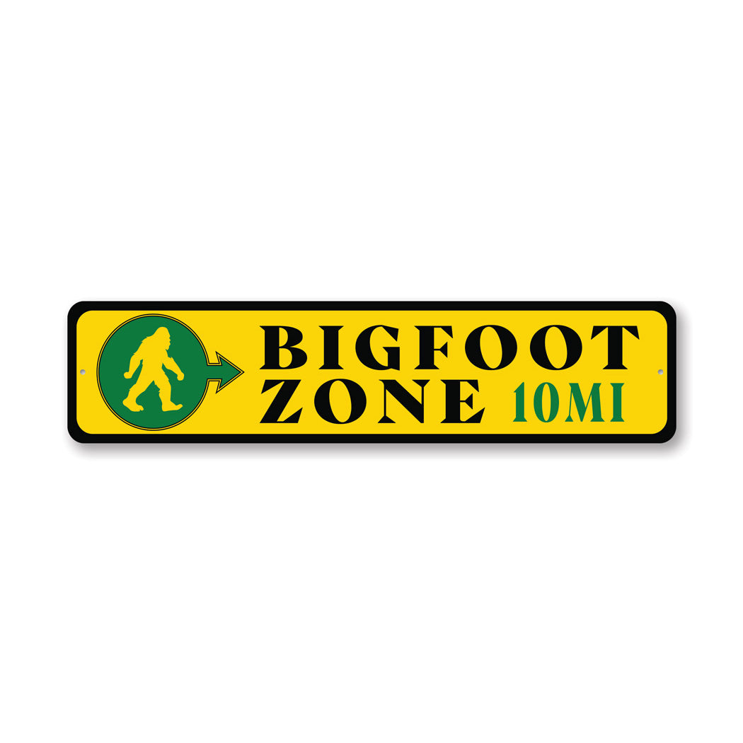 Big foot Zone Custom MI Metal Sign