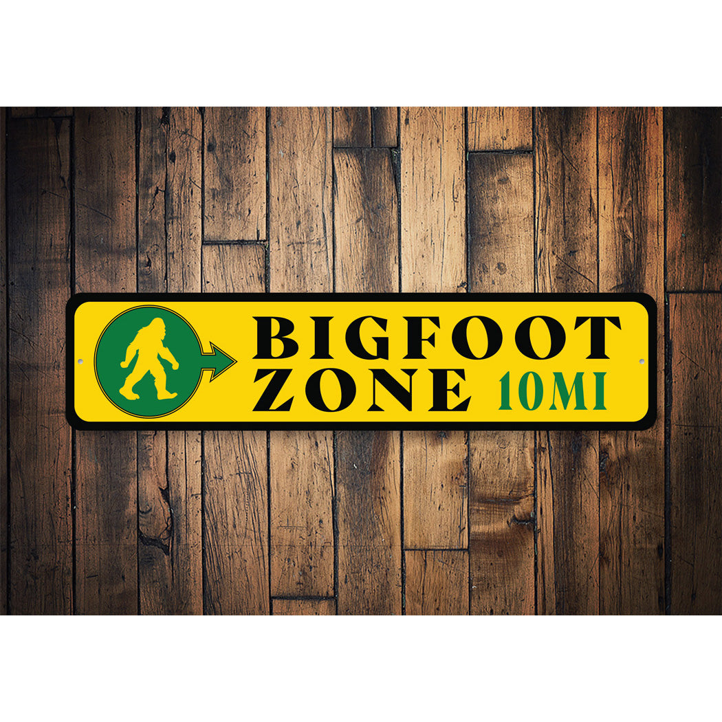 Big foot Zone Custom MI Sign