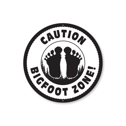 Caution Big Foot Zone Sign