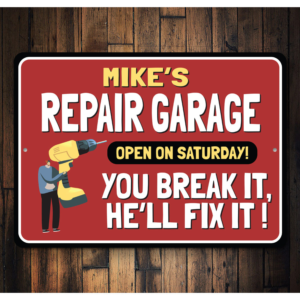 Retro Repair Garage Sign