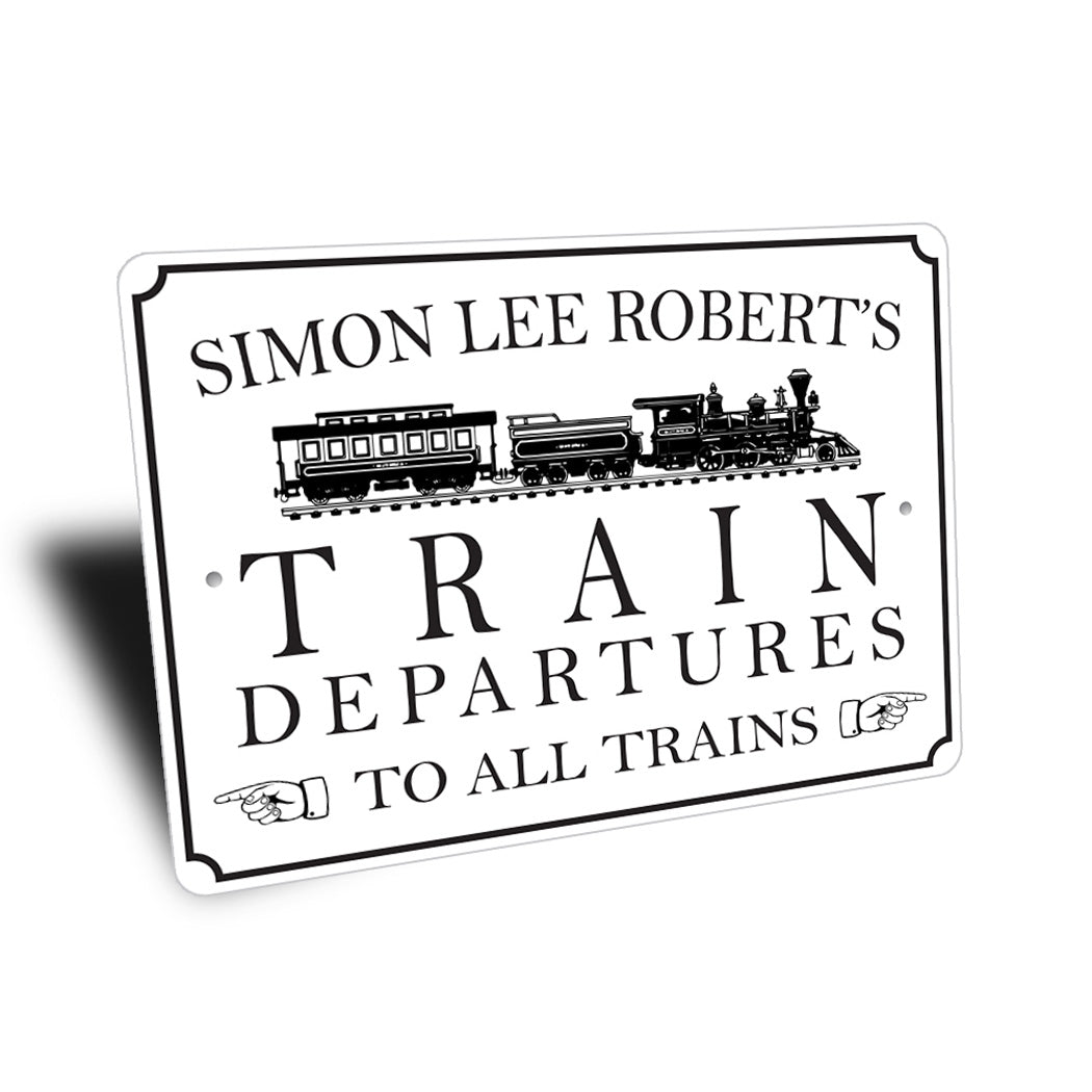 Custom Train Departure Sign