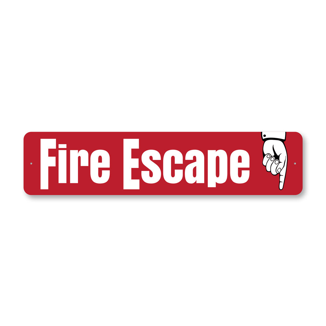 Vintage Fire Escape Sign