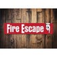 Vintage Fire Escape Sign