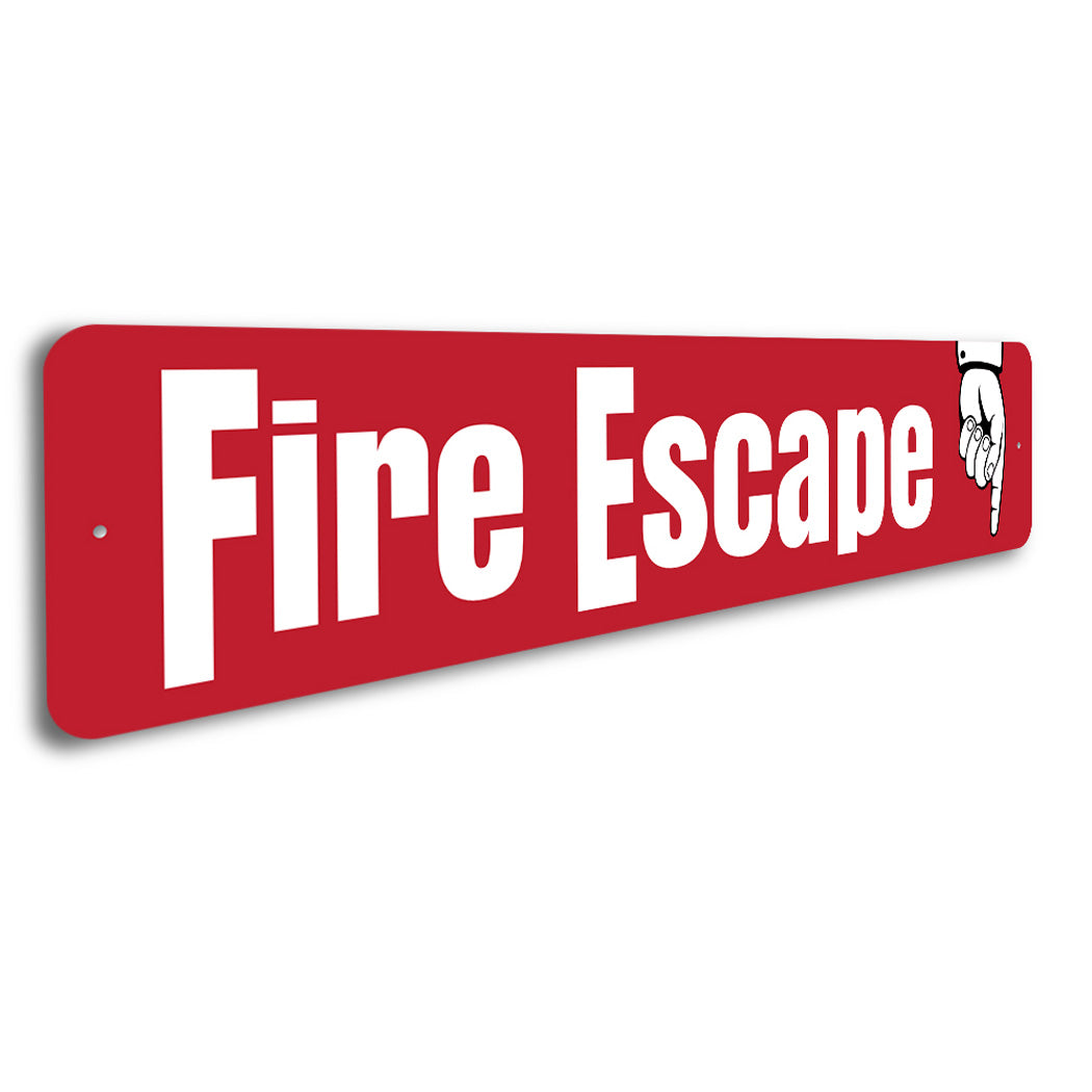 Vintage Fire Escape Sign