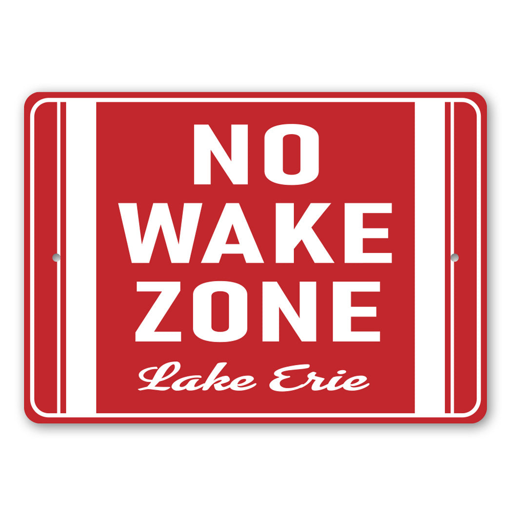 No Wake Zone Sign