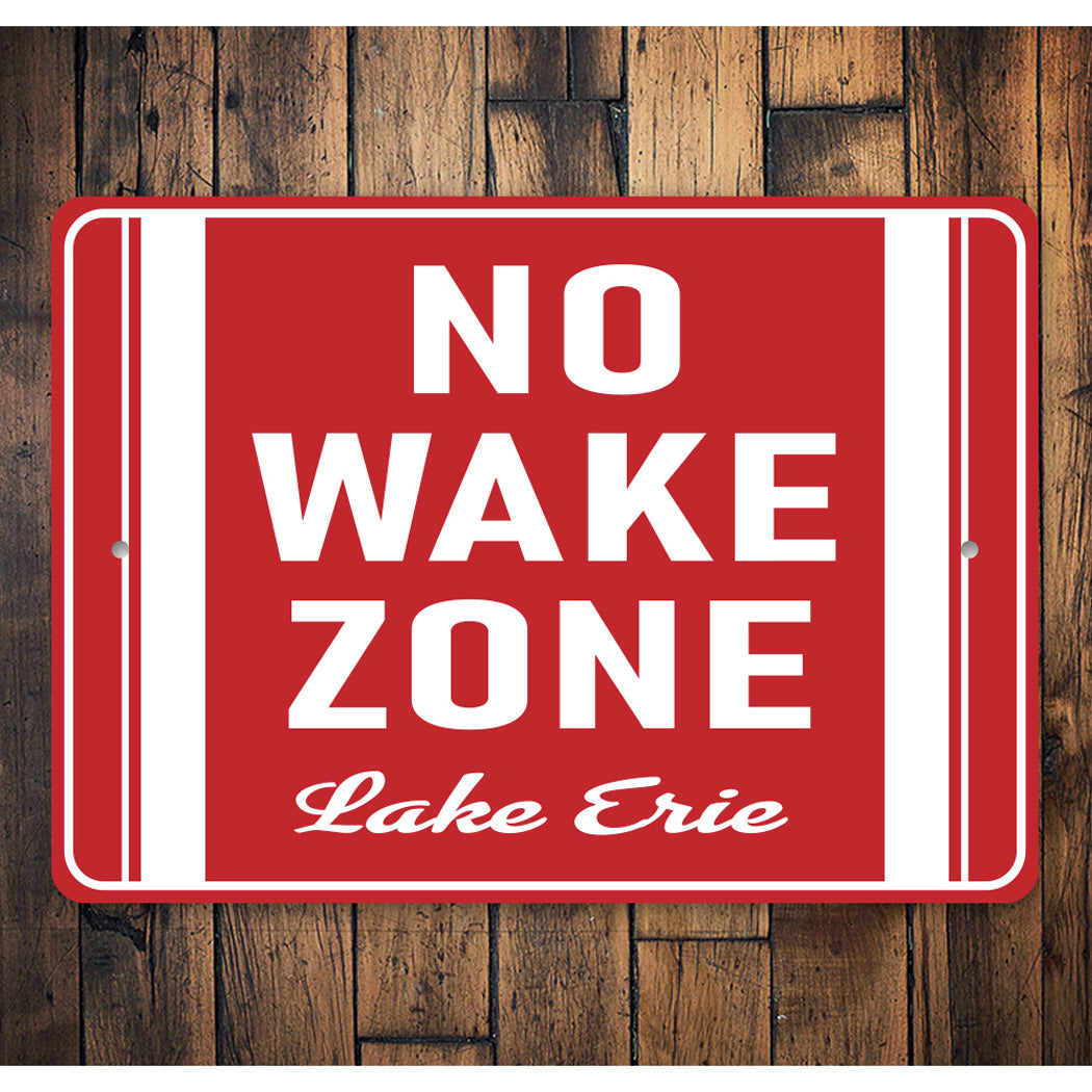 No Wake Zone Sign