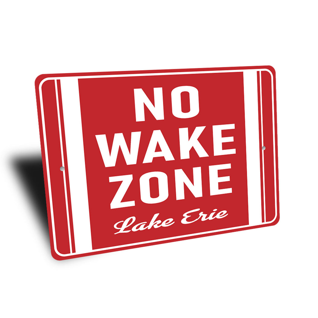 No Wake Zone Sign