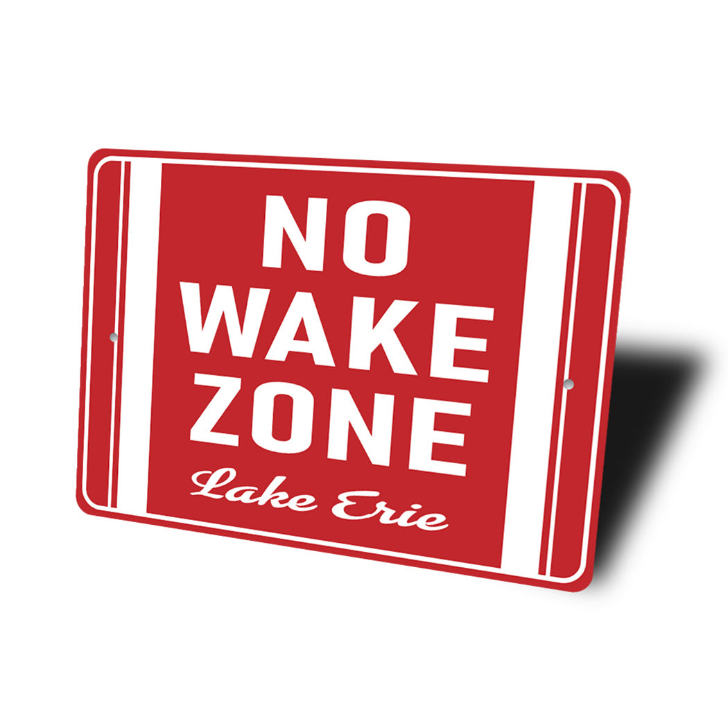 No Wake Zone Sign