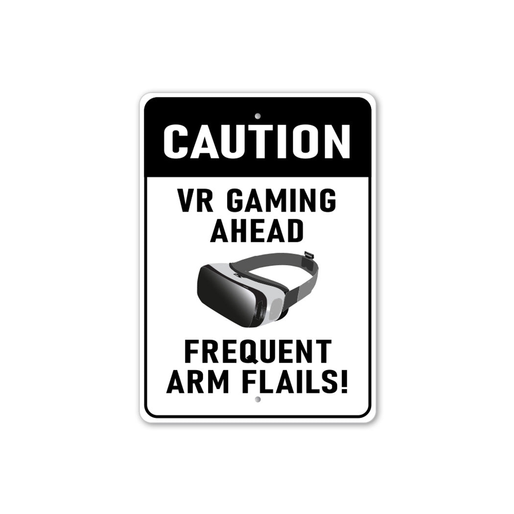 VR Gaming Warning Sign