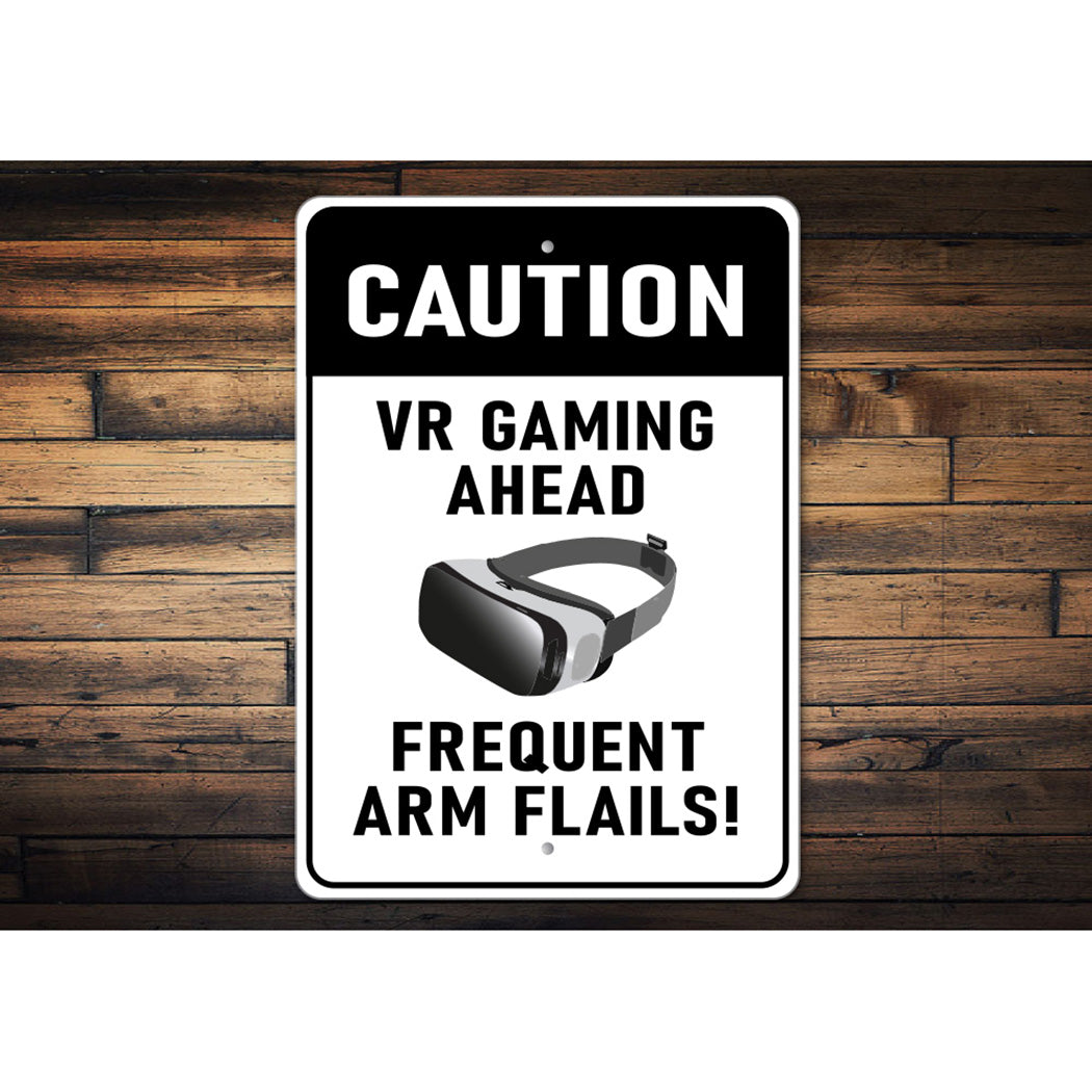 VR Gaming Warning Sign