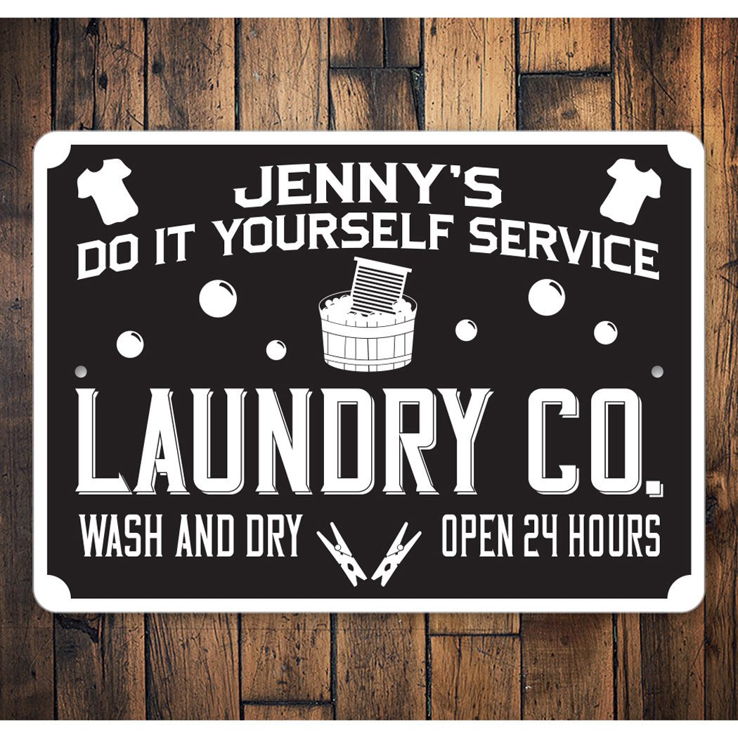 Do It Yourself Laundry Service Sign