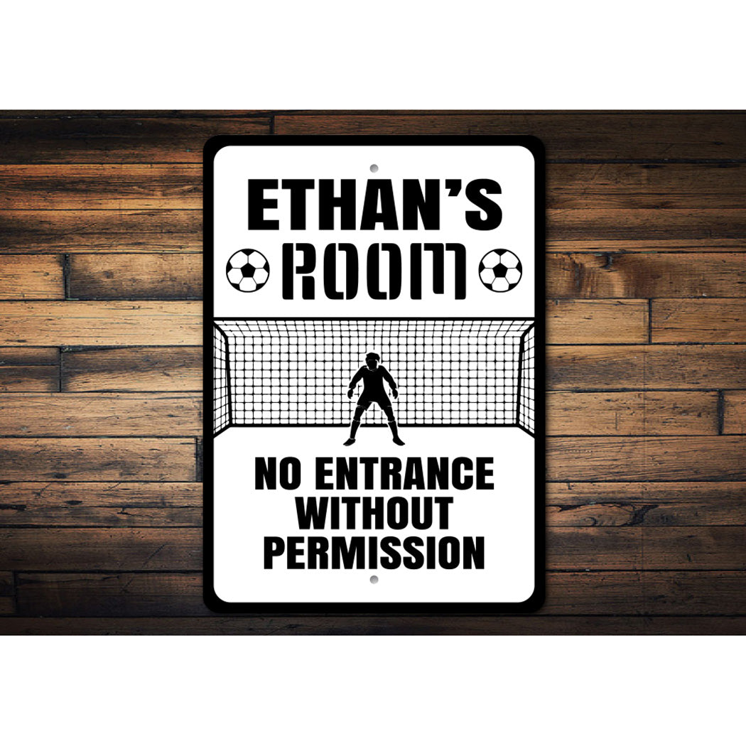 Kid Goalie Room Entrance Sign