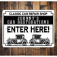 Classic Car Repair Shop Sign