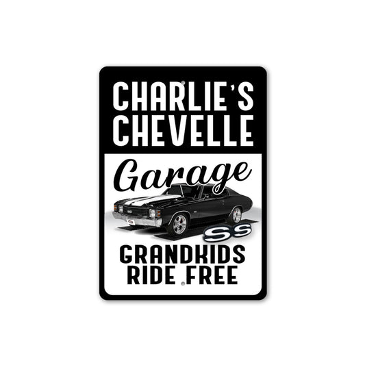 Chevelle Garage Kids Ride Free Sign
