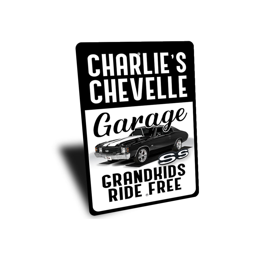 Chevelle Garage Kids Ride Free Sign