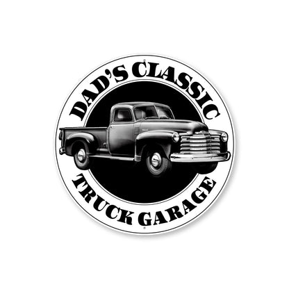 Dads Classic Truck Garage Sign