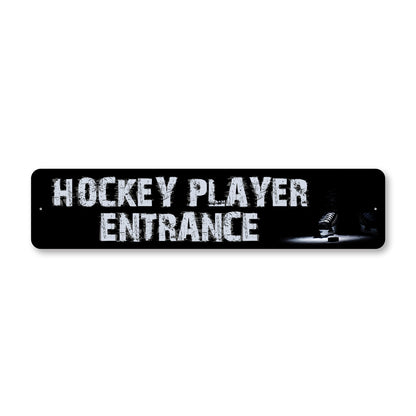 Hockey Player Entrance Sign