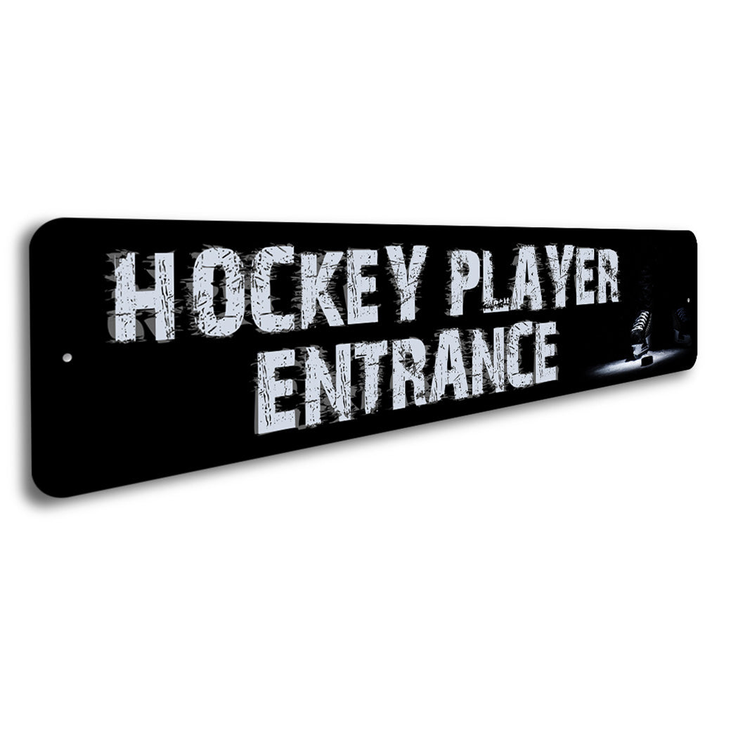 Hockey Player Entrance Sign