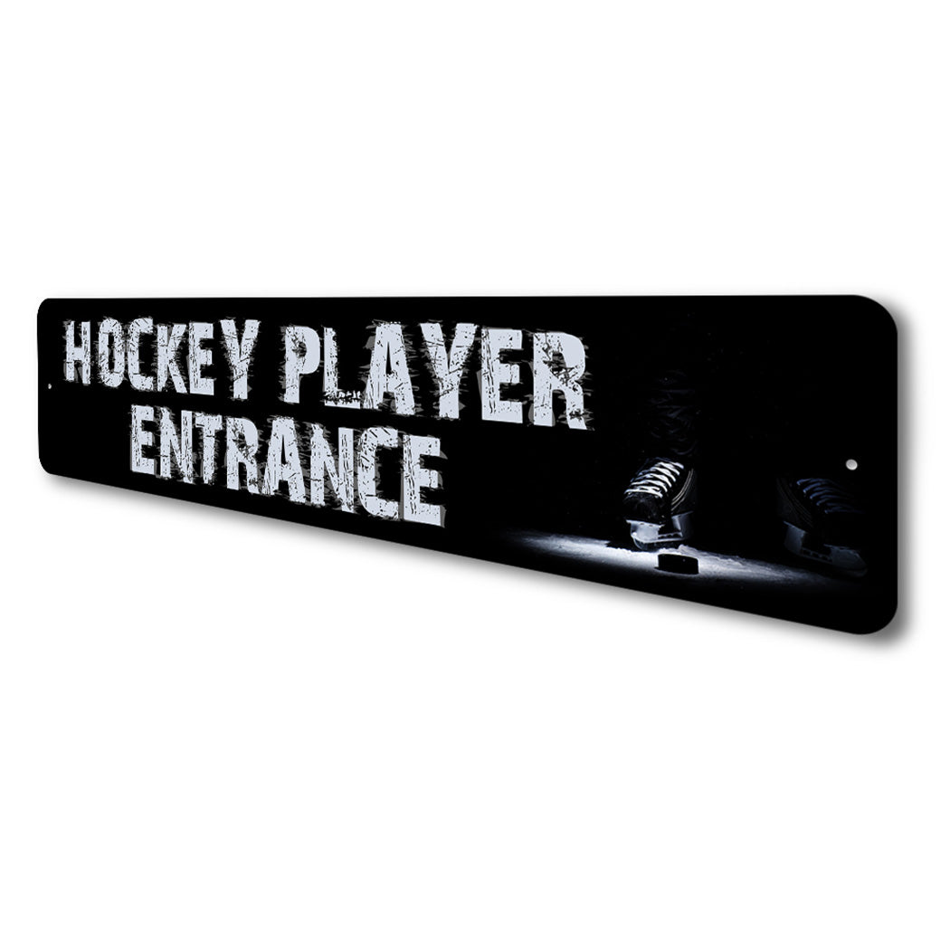 Hockey Player Entrance Sign