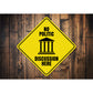 No Politic Zone Caution Sign