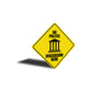 No Politic Zone Caution Sign