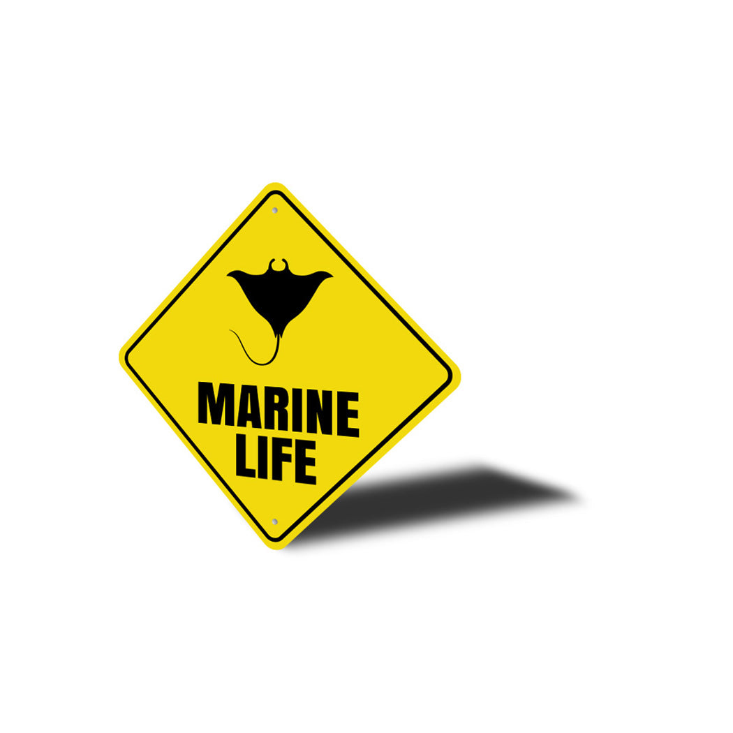 Marine Life Caution Sign