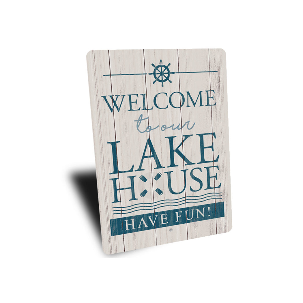 Welcome to the Lake House Sign