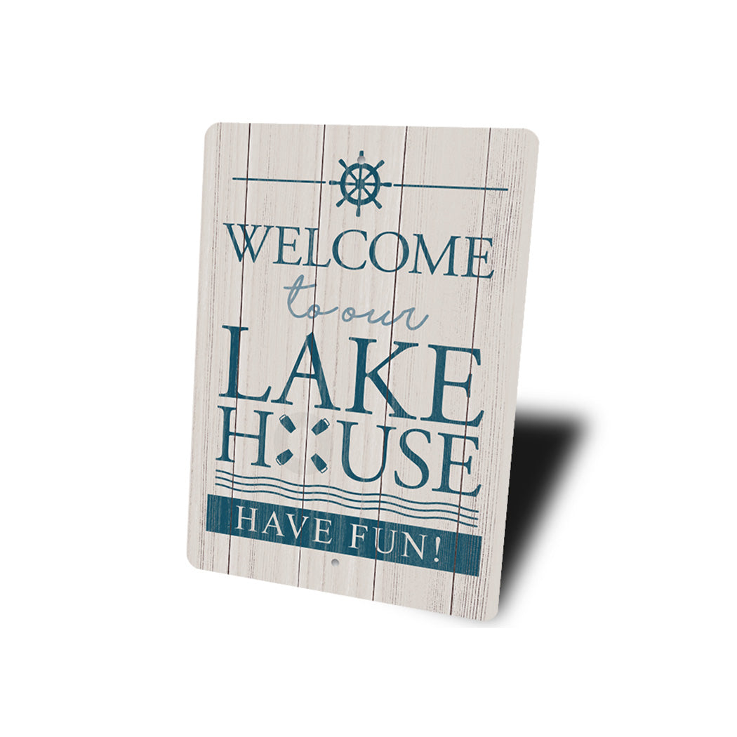 Welcome to the Lake House Sign