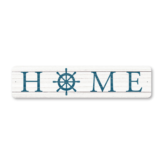 Home Boat Wheel Sign